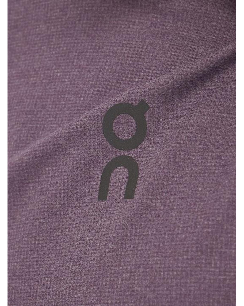 On Shoes Purple Performance-T Running T-Shirt for men