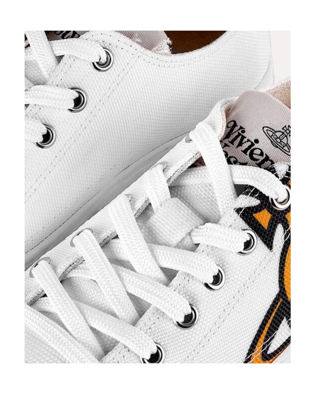 Vivienne Westwood White Saturn Print Low-Top Sneakers for men