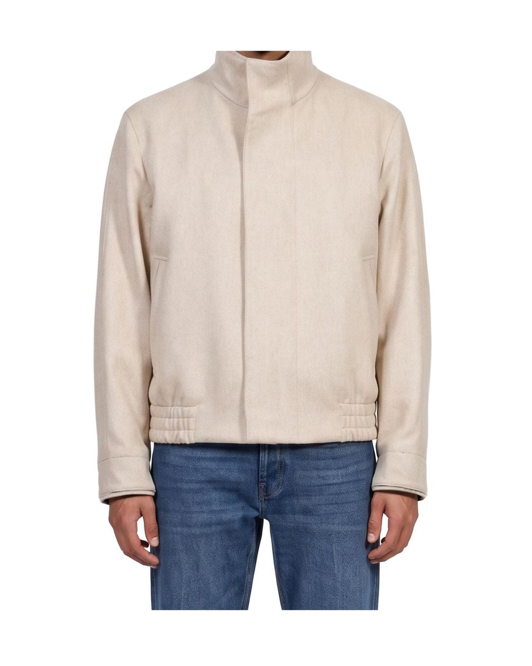 Lardini Natural Long-Sleeve Casual Jacket for men