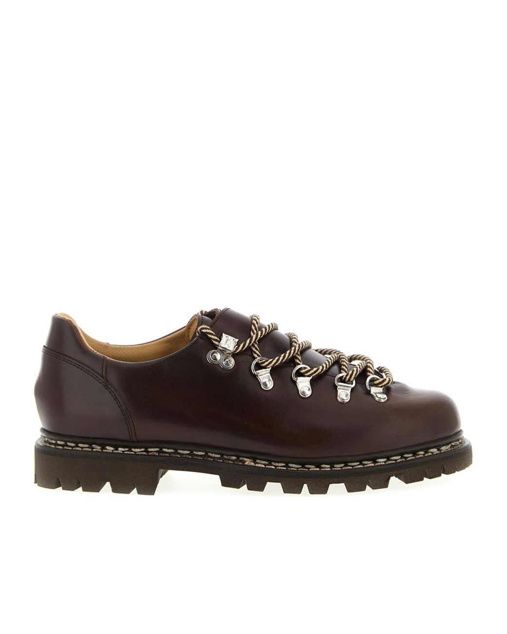 Paraboot Brown Round Toe Lace-Up Sneakers for men