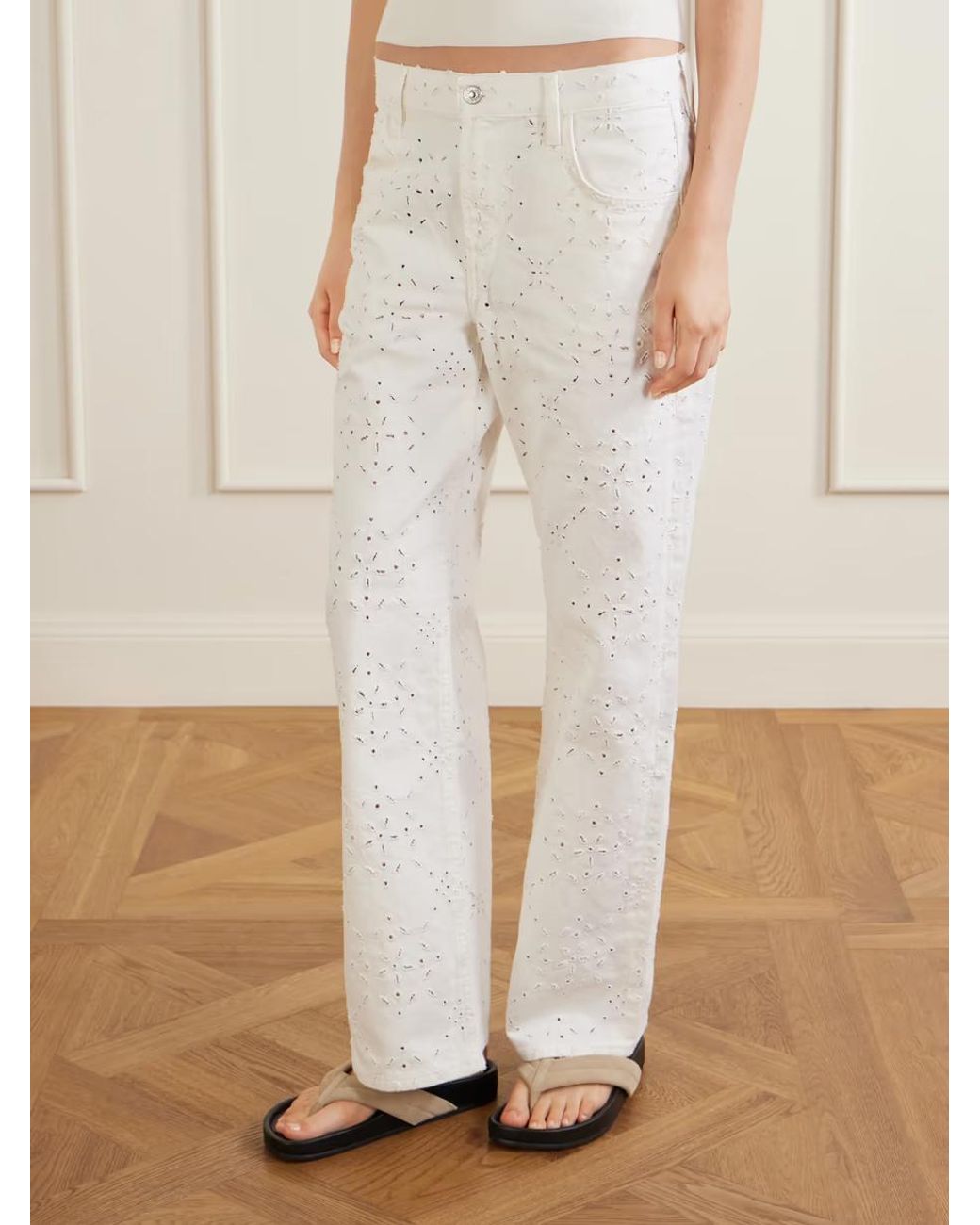 Citizens of Humanity White Lindz Broderie-Anglaise Jeans