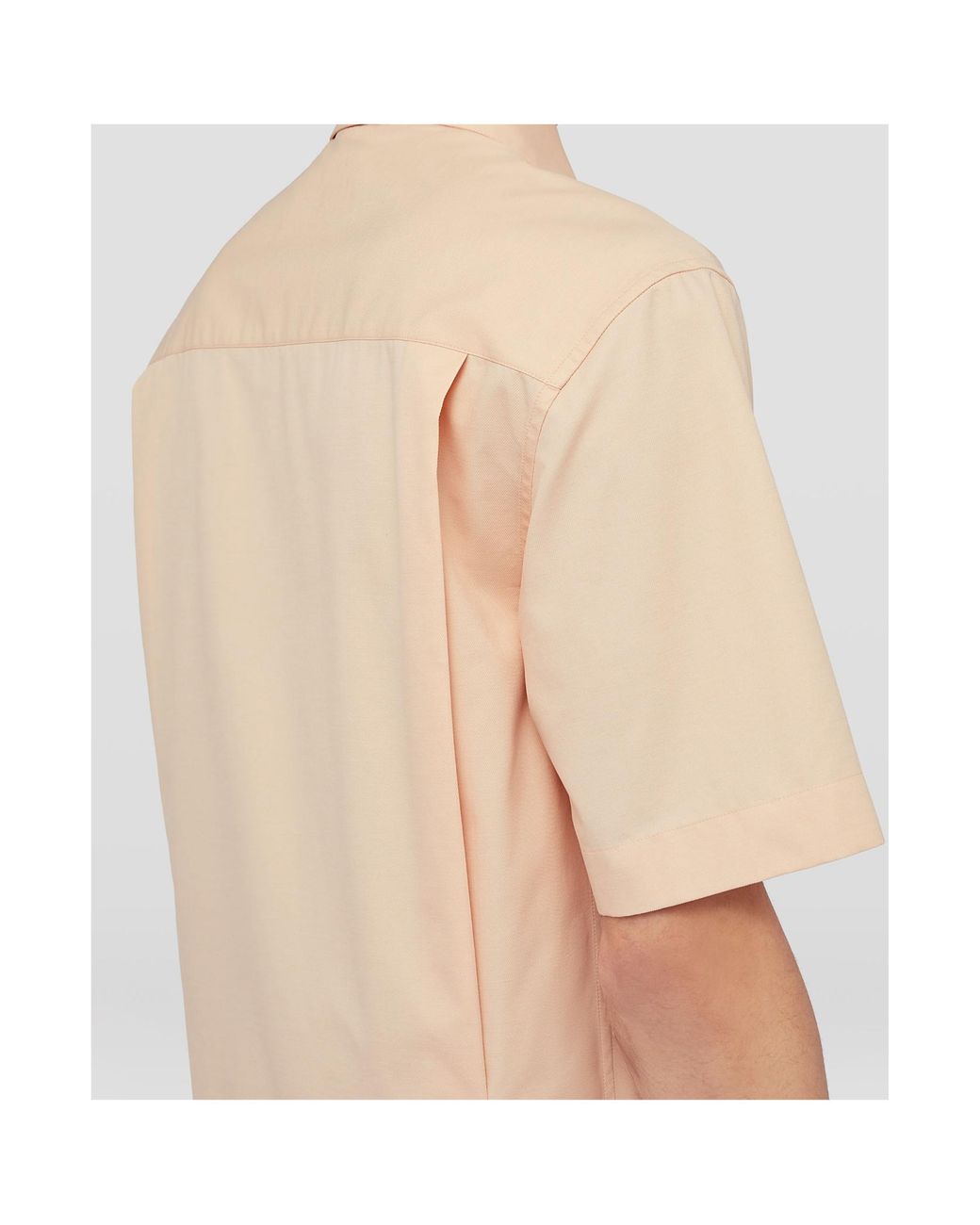 Jil Sander Natural Short Sleeved Straight Hem Shirt for men