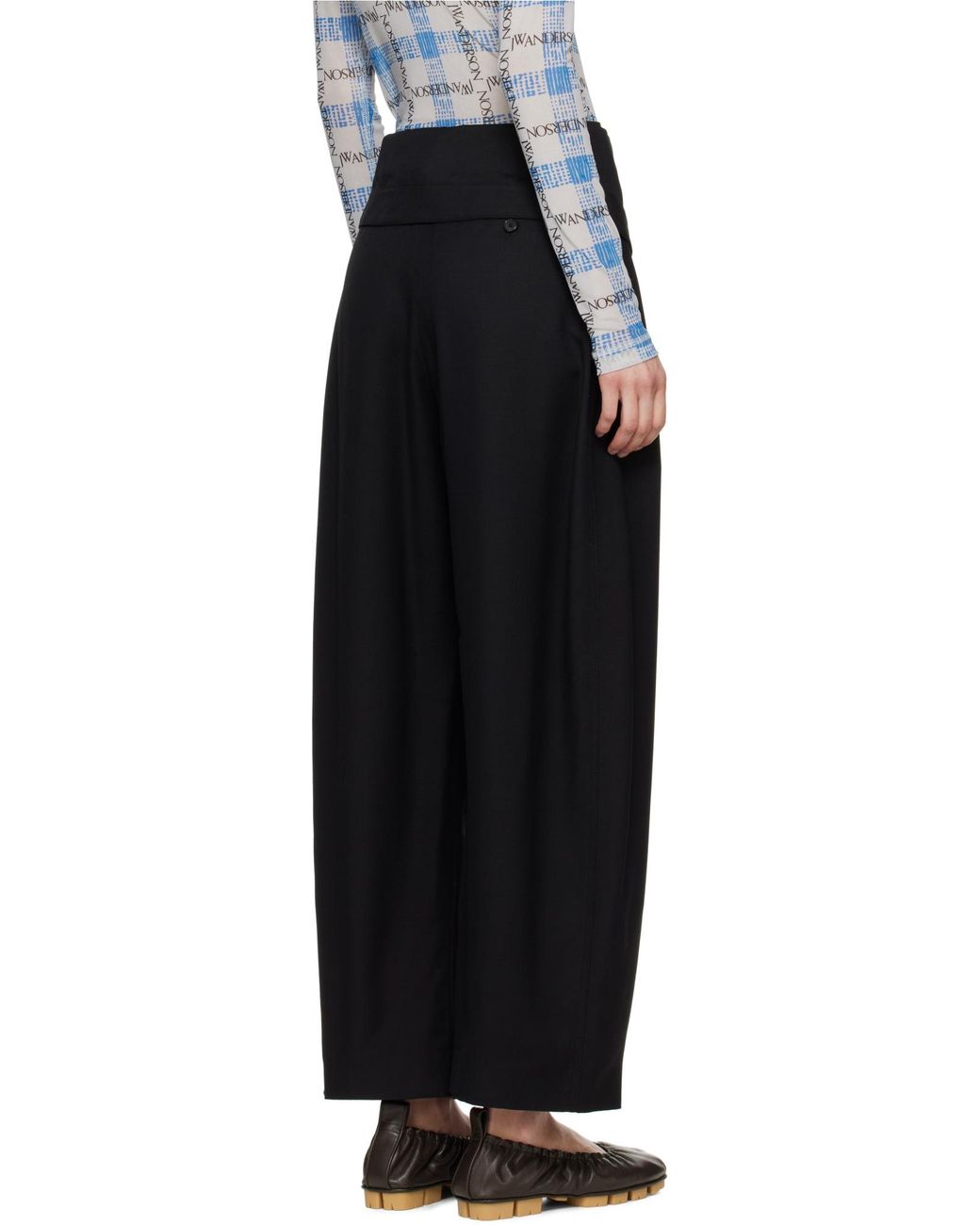 J.W. Anderson Black Jw Anderson Fold-Over Trousers