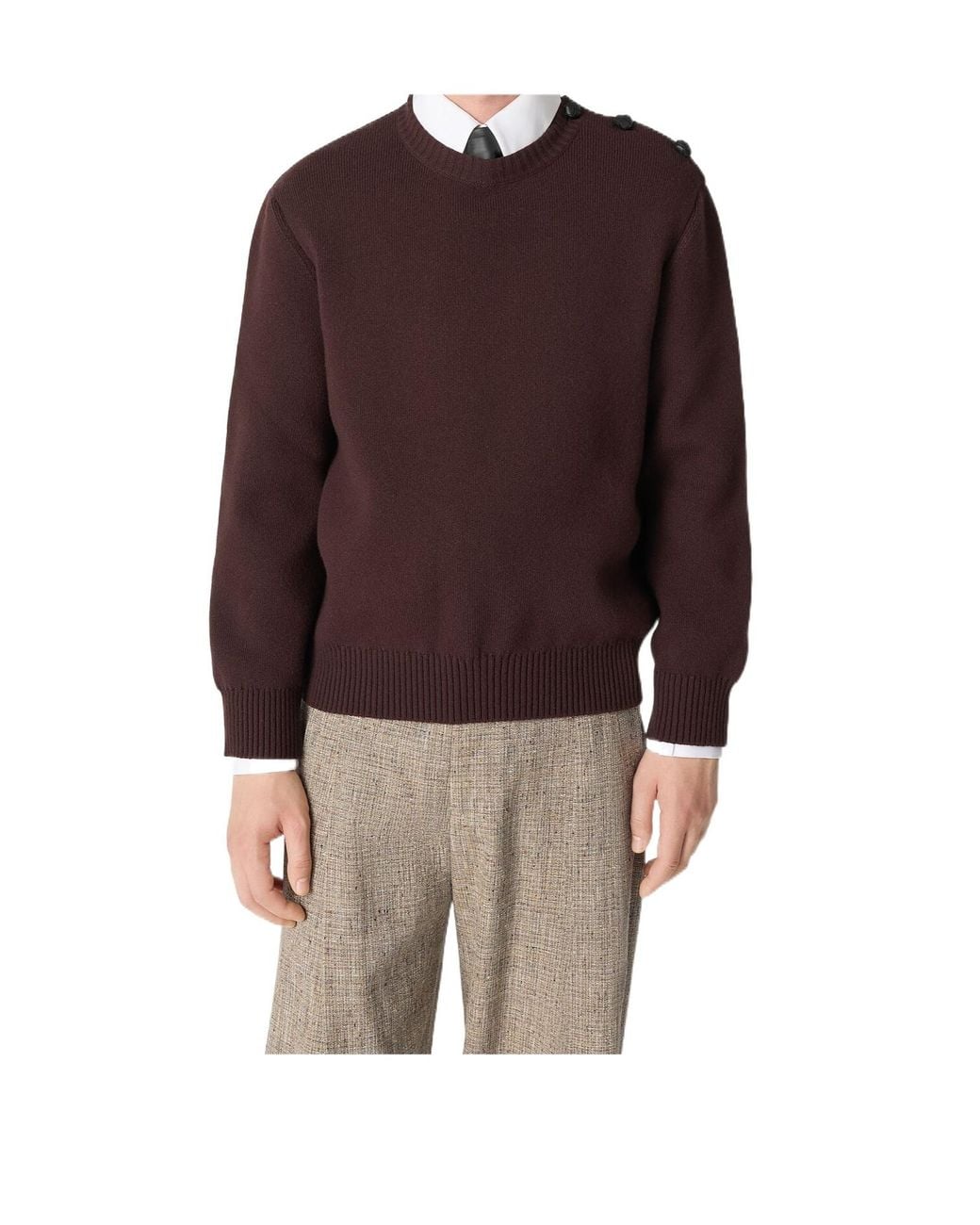 Bottega Veneta Brown Compact Wool Sweater for men