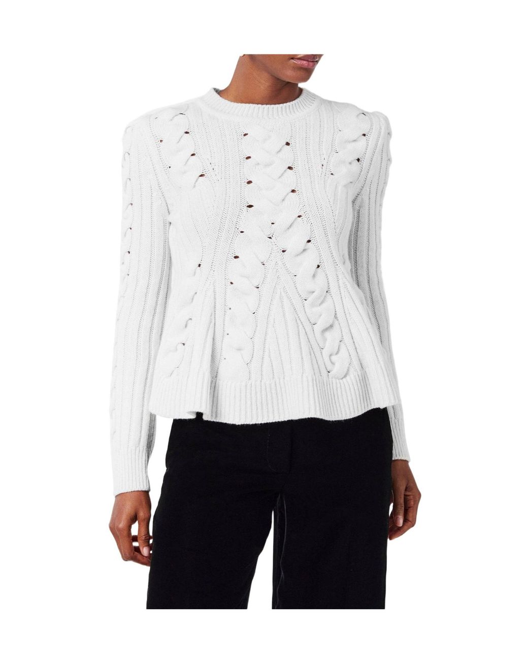 McQueen Gray Alex Cable Crew Neck Jumper