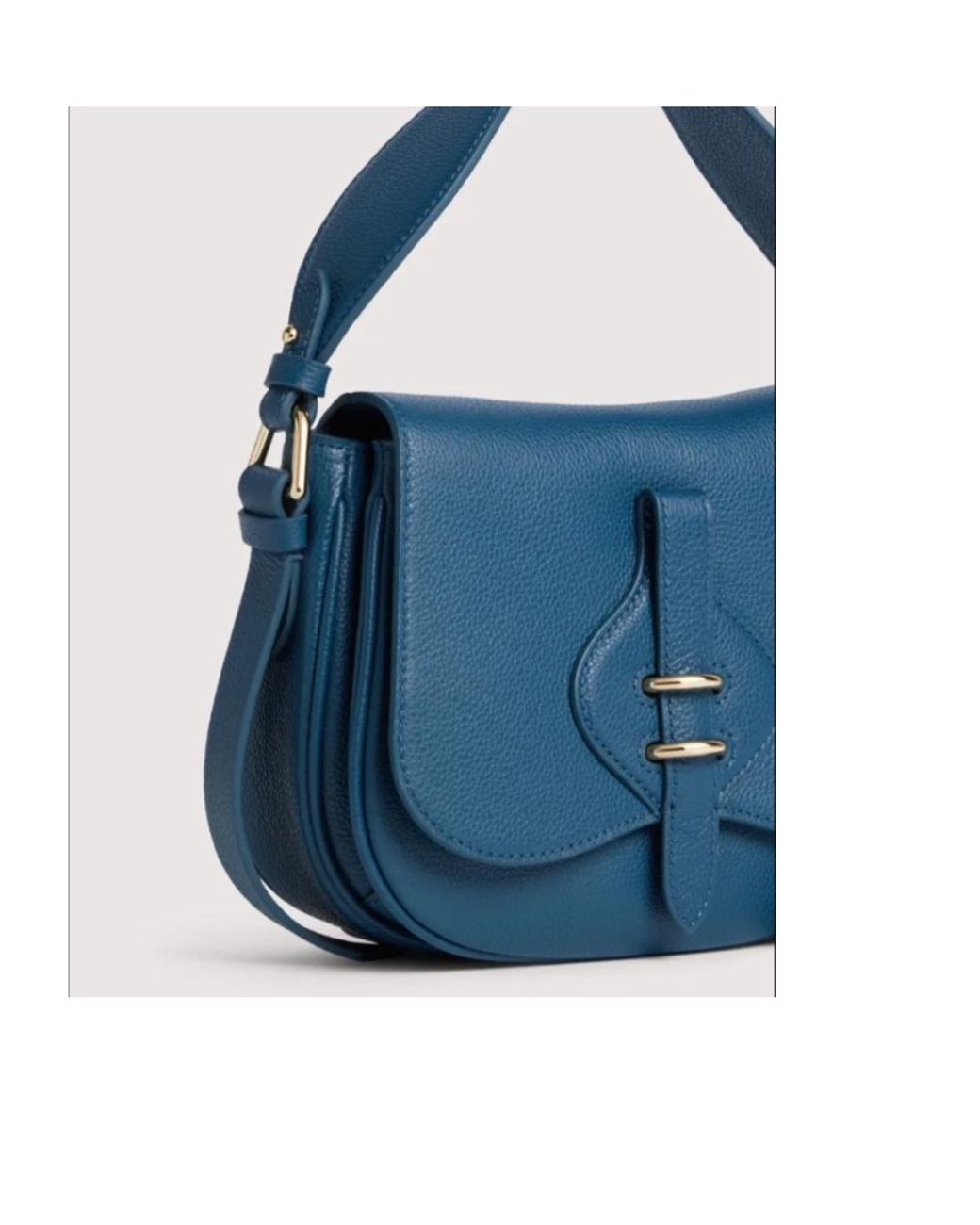 Coccinelle Blue Small Mavery Buckle Shoulder Bag