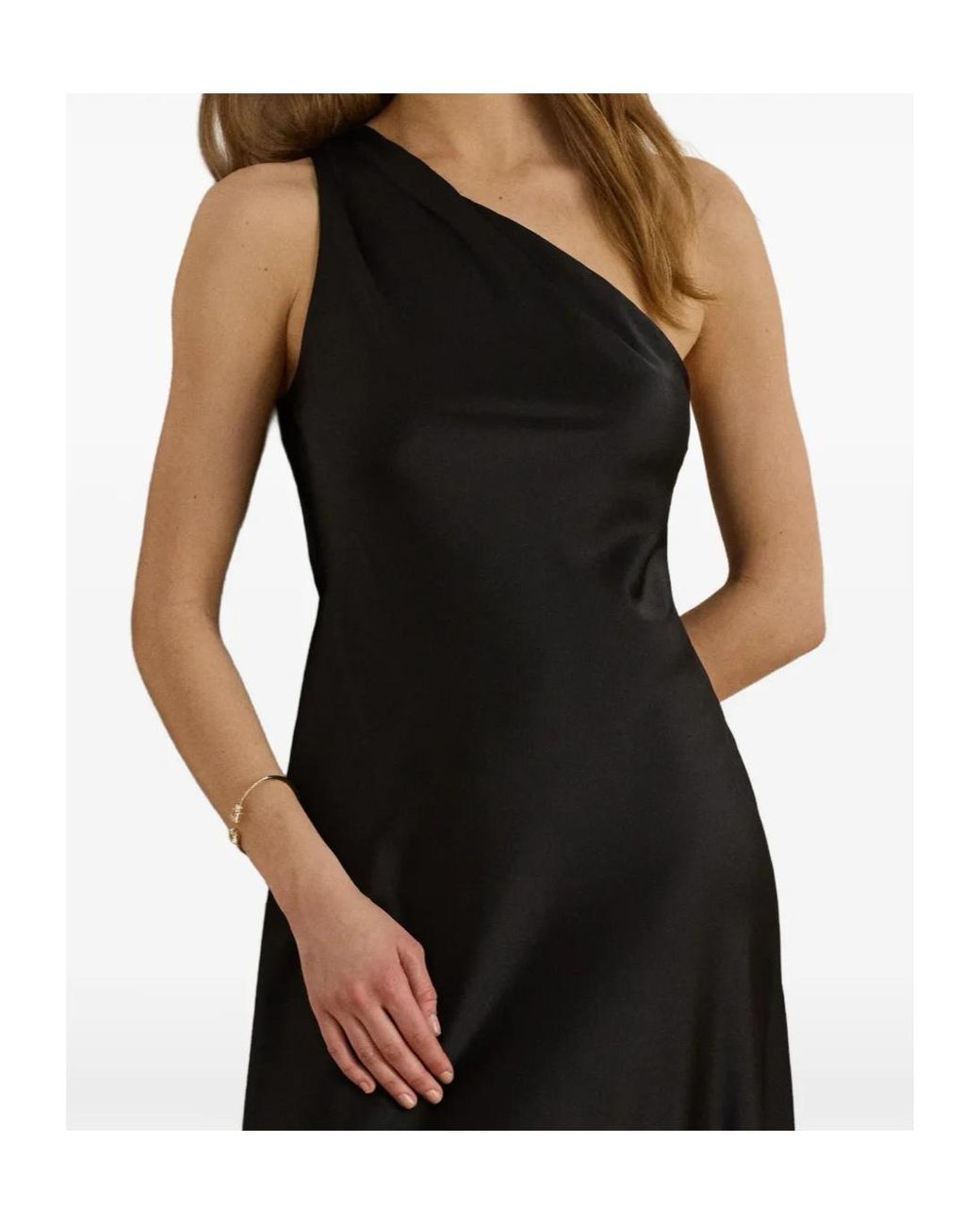 Ralph Lauren Black One-Shoulder Maxi Dress
