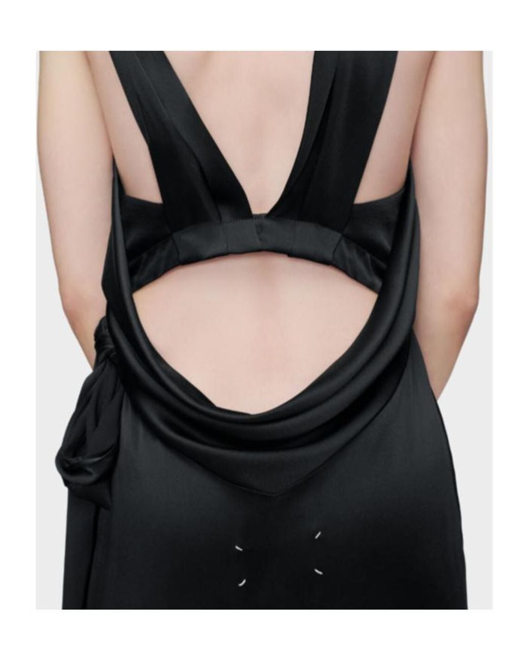 Maison Margiela Black Satin Maxi Dress
