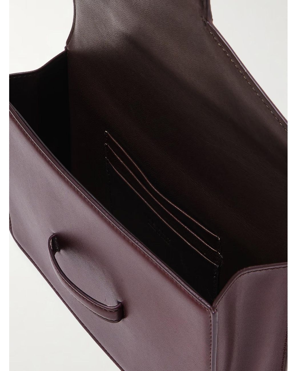 The Row Purple Leather Clutch
