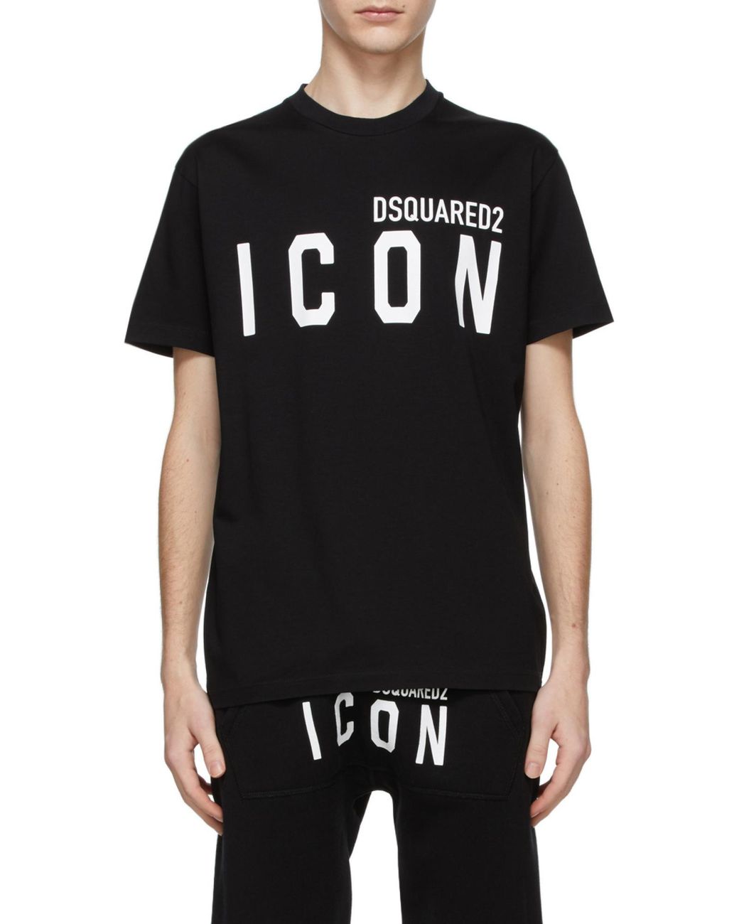 DSquared² Black Logo Printed Crewneck T-Shirt for men