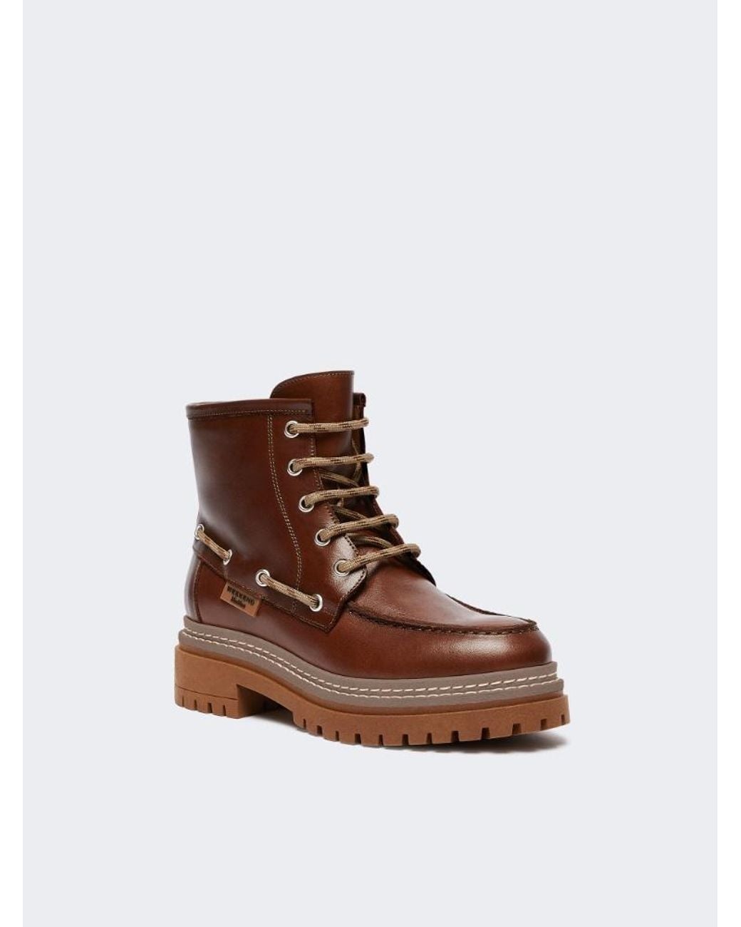 Weekend by Maxmara Brown Wkapantone Lace-Up Ankle Boots