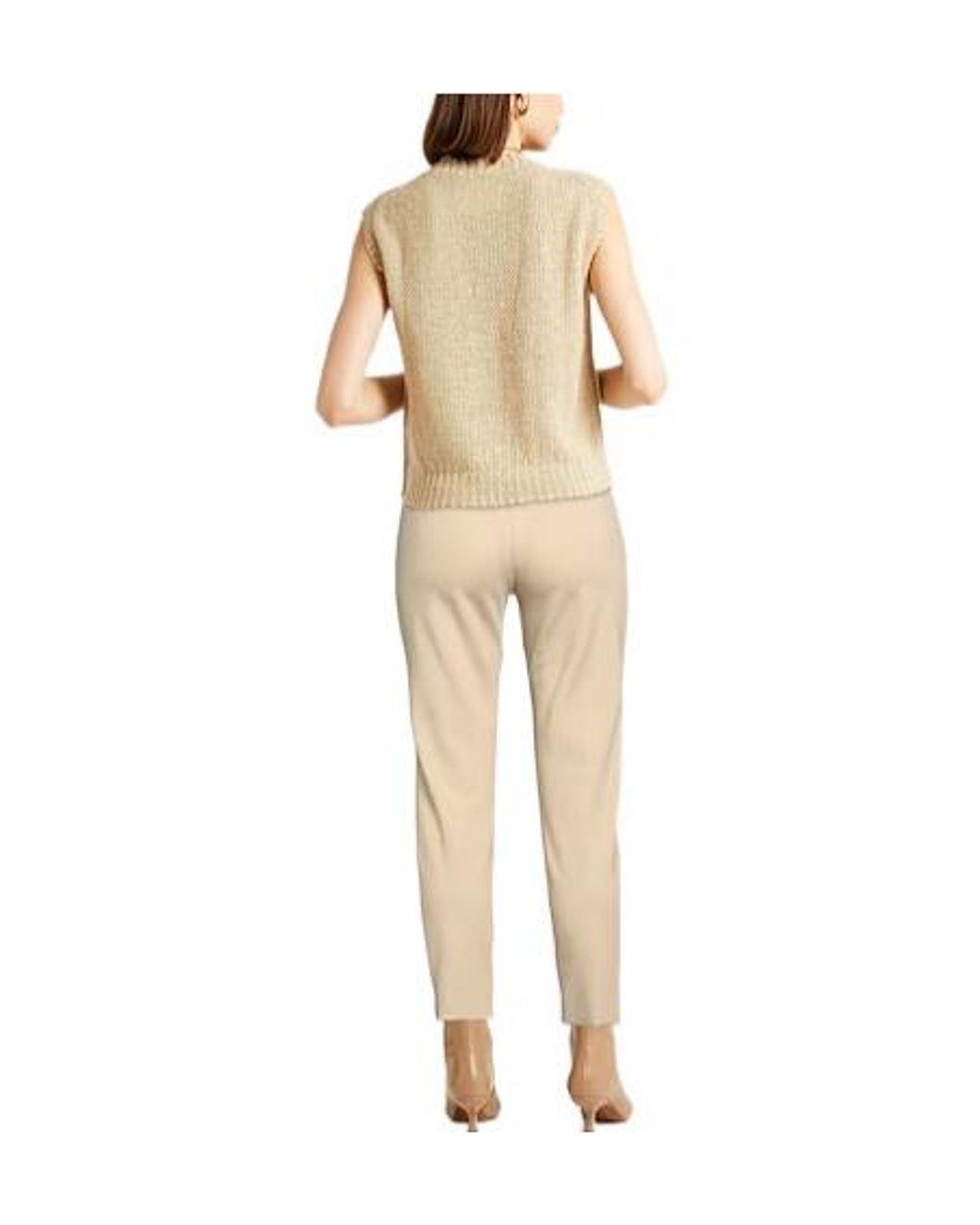 Max Mara Natural High-Waisted Slim-Fit Casual Pants