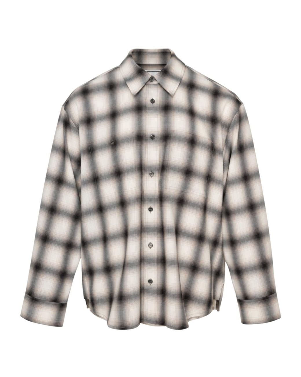 Wooyoungmi Gray Plaid Shirt for men