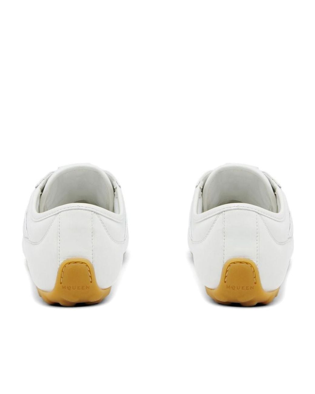 McQueen White Lace-Up Sneakers for men