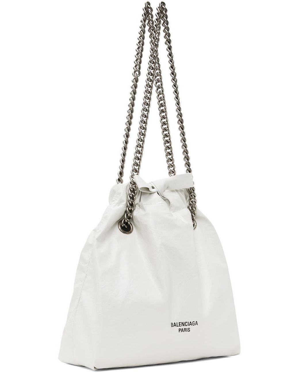 Balenciaga White Borsa Tote Crush Piccola Da Donna