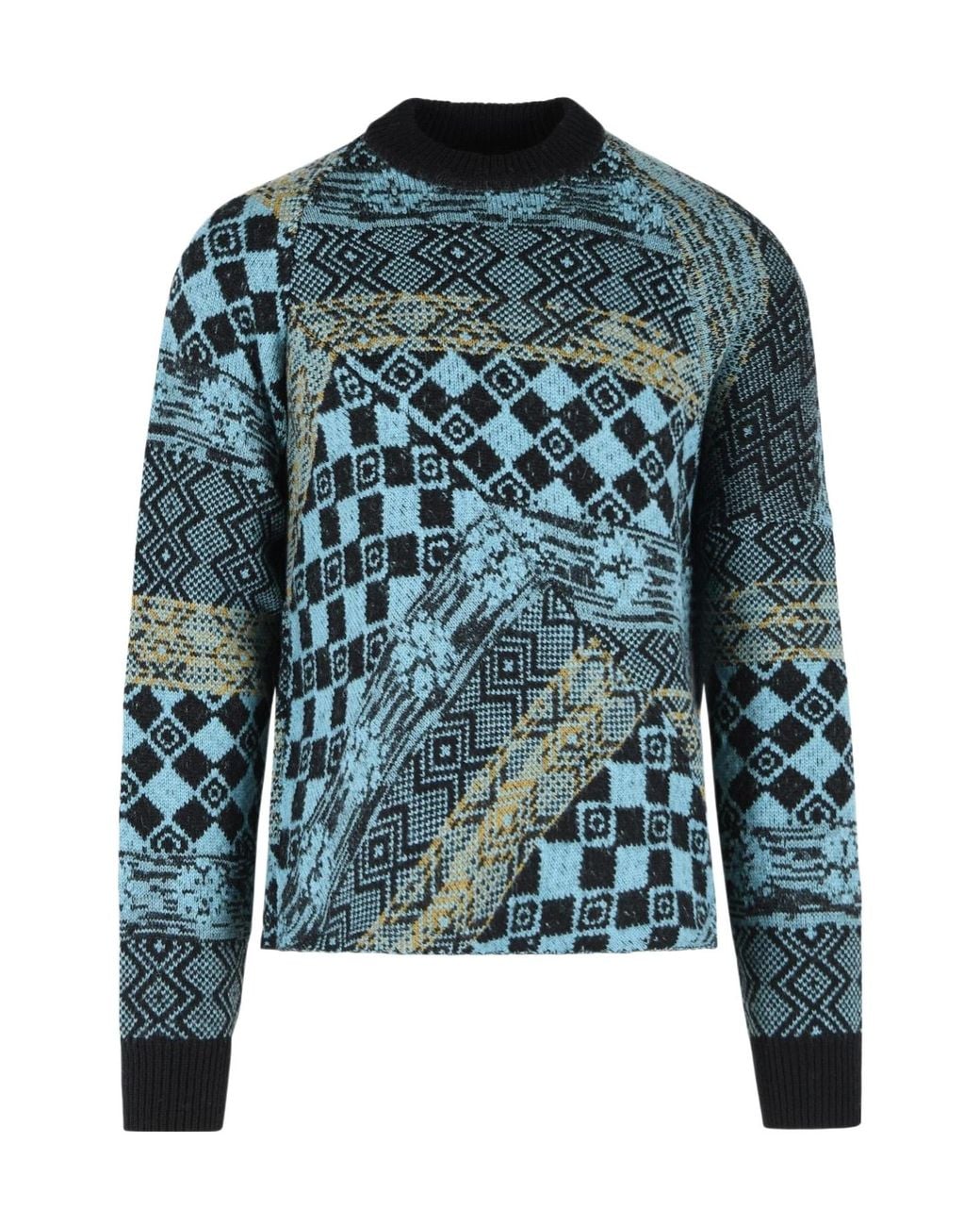 Dries Van Noten Blue Long-Sleeved Sweater for men