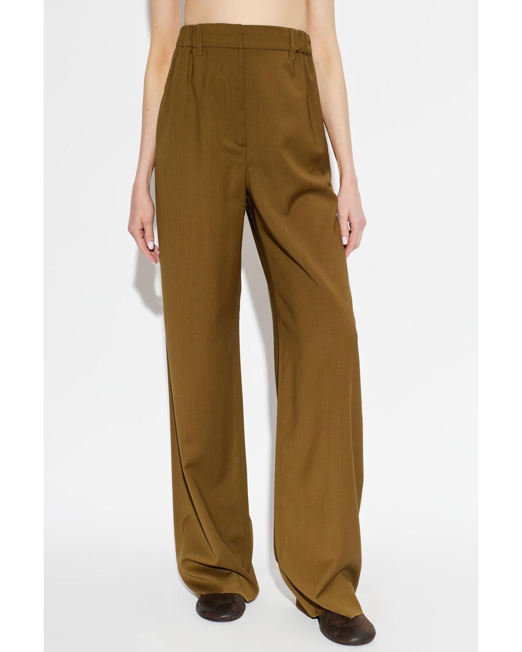 Max Mara Natural Mxmeditto Fluid Tailored Trousers