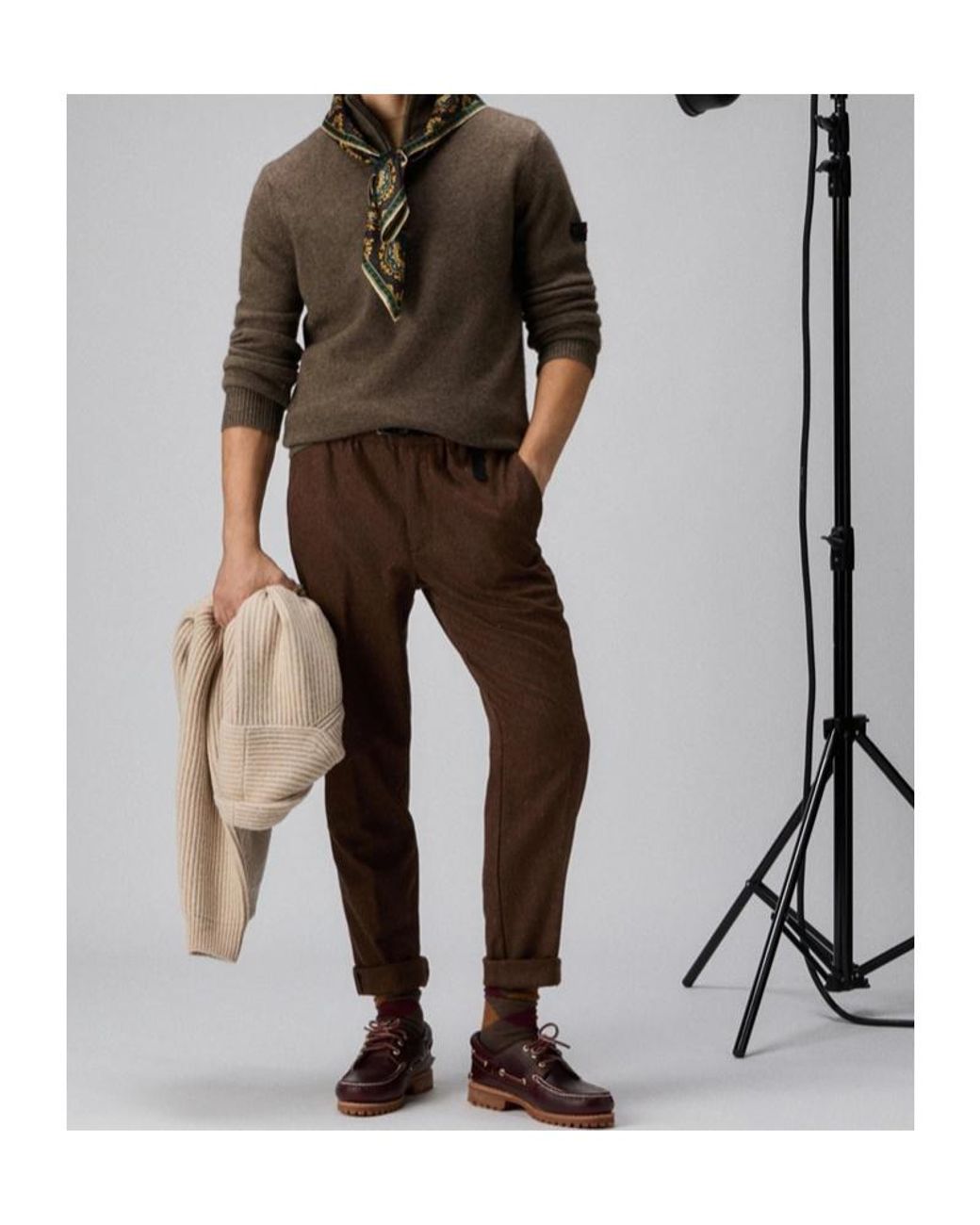 Peuterey Brown Trebe Half-Zip Knitwear for men