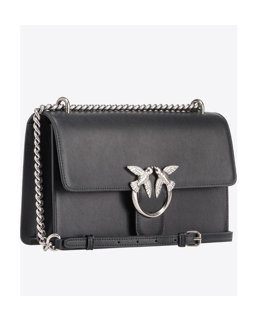 Pinko Black One Simply Classic Love Shoulder Bag