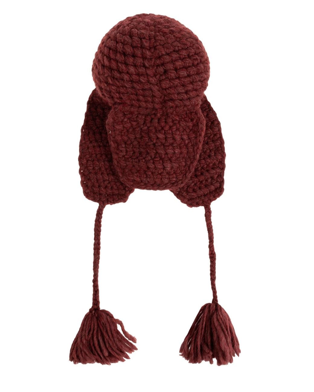 Etro Red Crochet Earflap Hat
