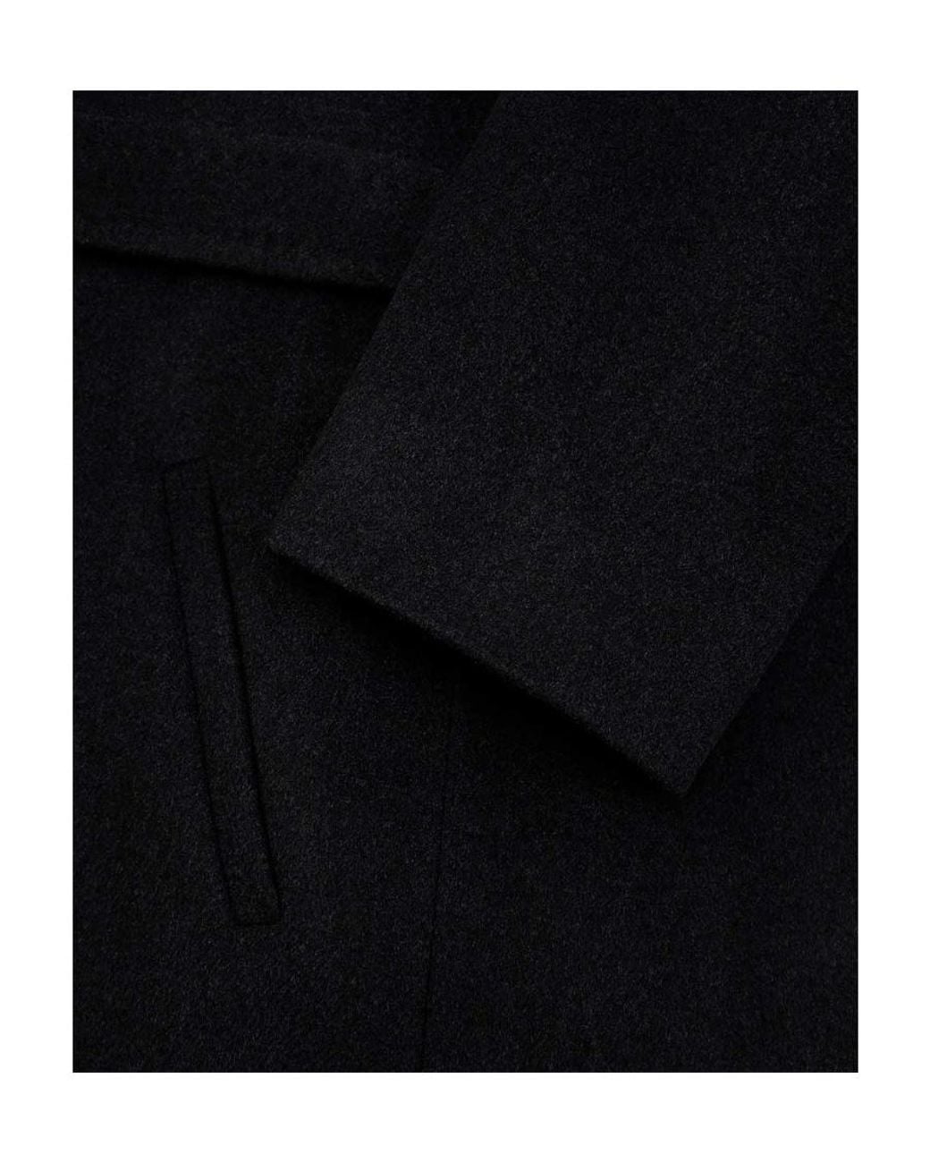 Max Mara Black Hooded Long-Sleeved Coat