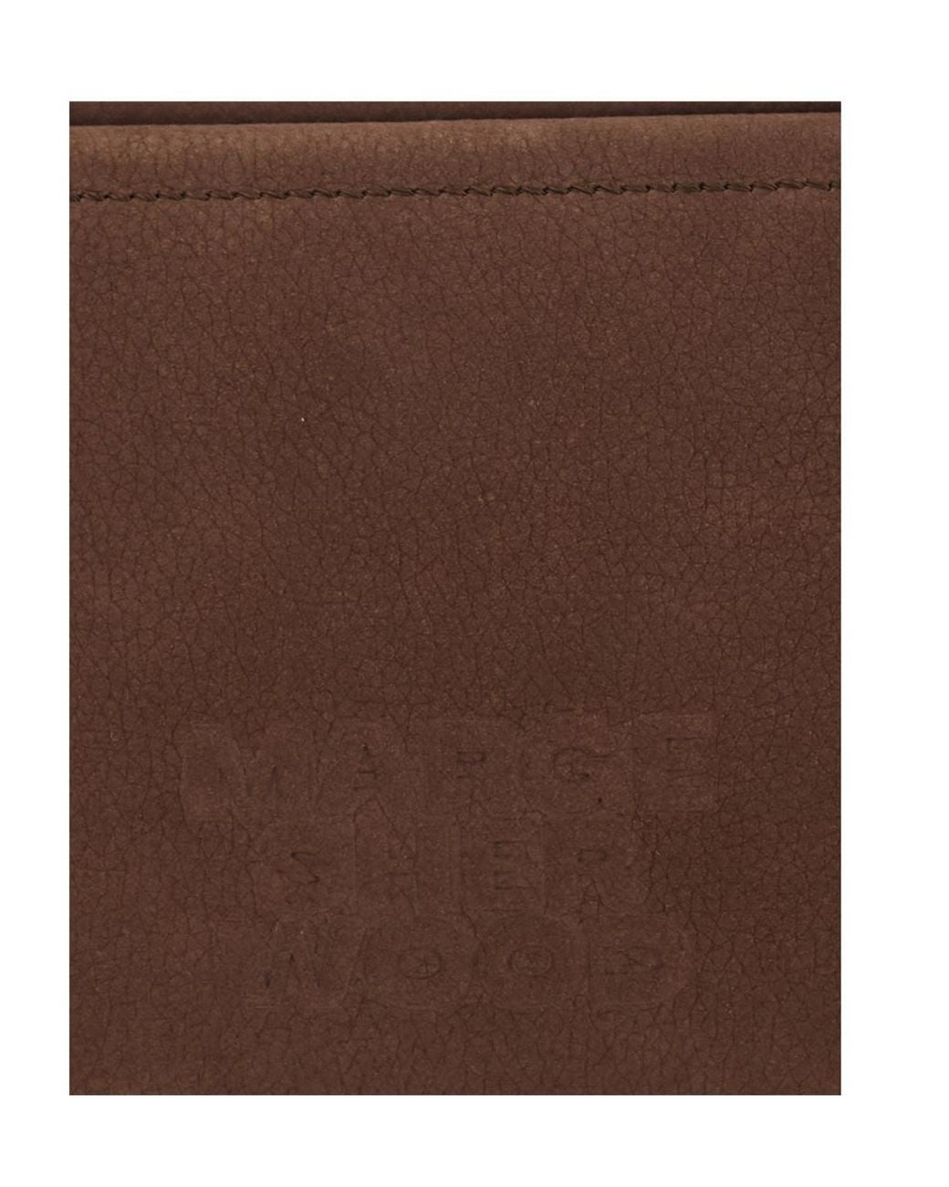 MARGE SHERWOOD Brown Embossed Flap Shoulder Bag