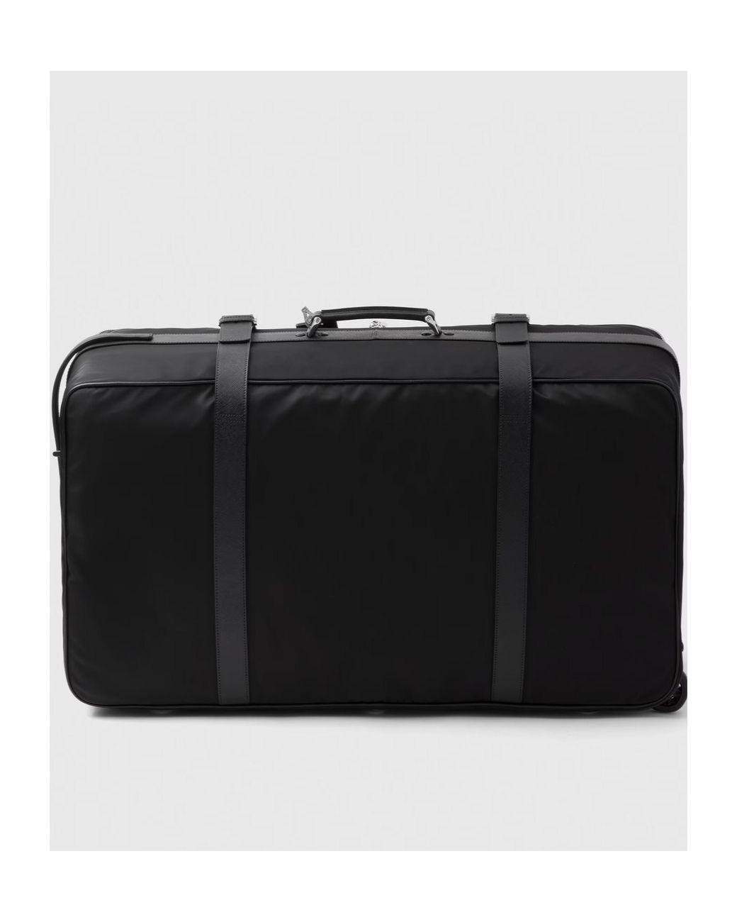 Prada Black Medium Re-Nylon And Saffiano Leather Suitcase for men