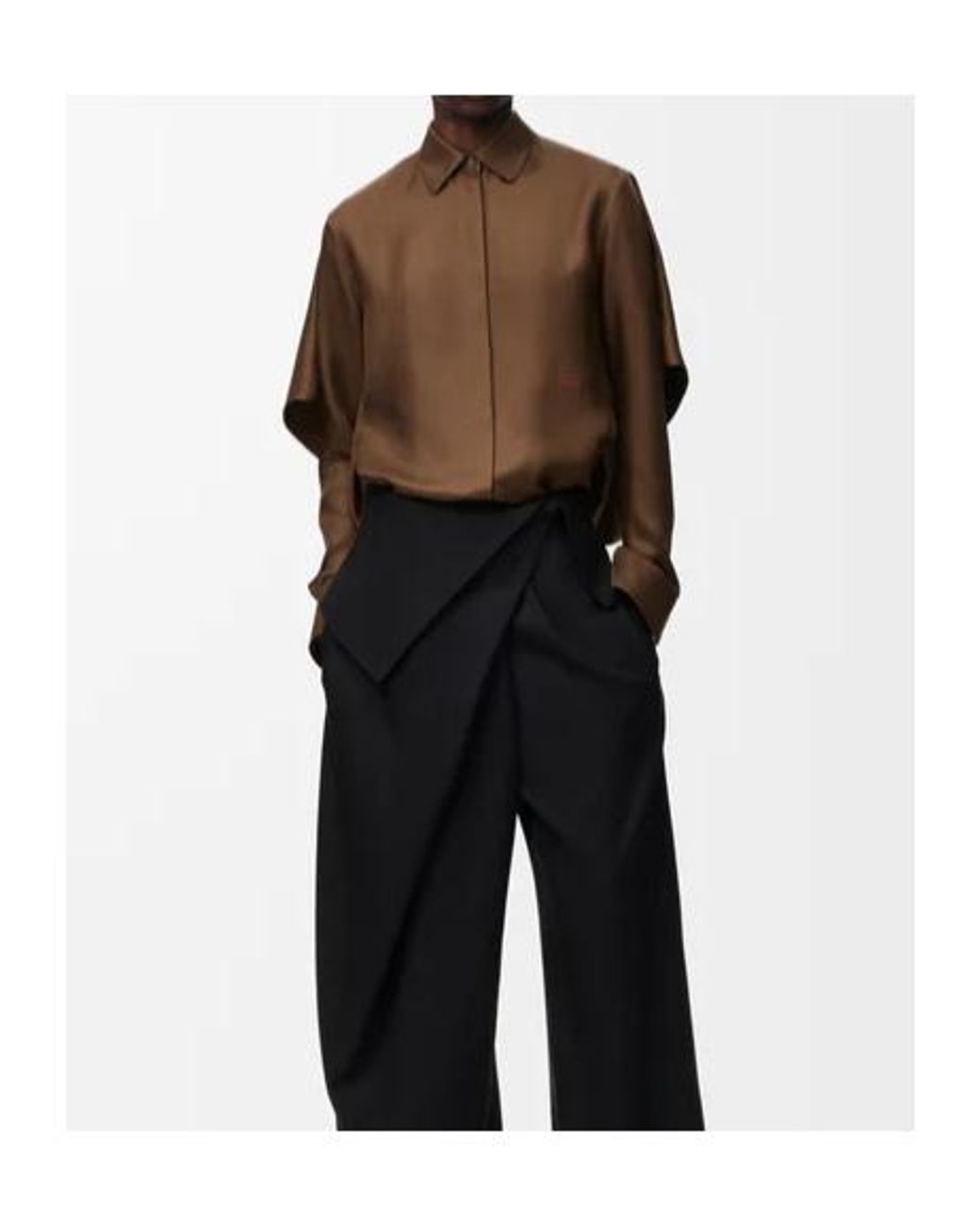 Loewe Brown Cape Shirt
