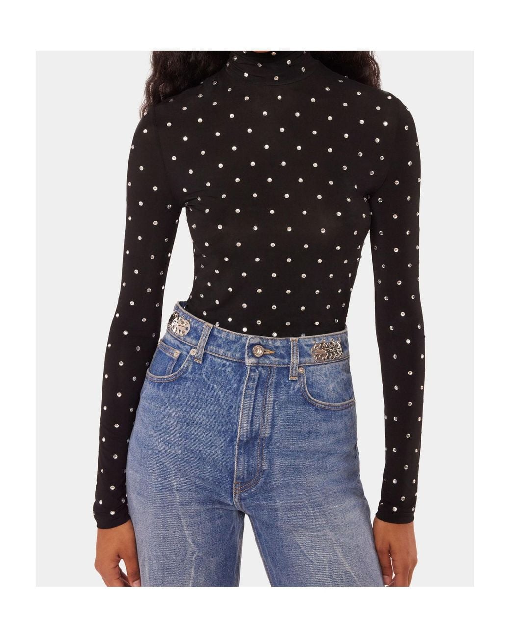 Rabanne Black Long-Sleeved T-Shirt