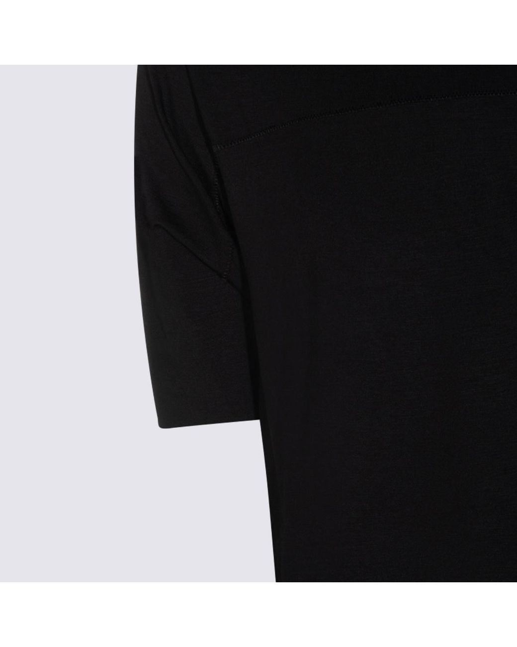 Thom Krom Black Longline Seam-Detail T-Shirt for men