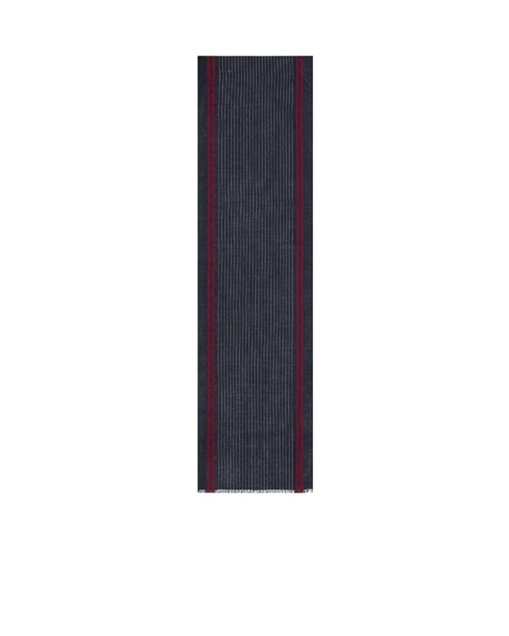 Bally Blue Logo Wool Scarf