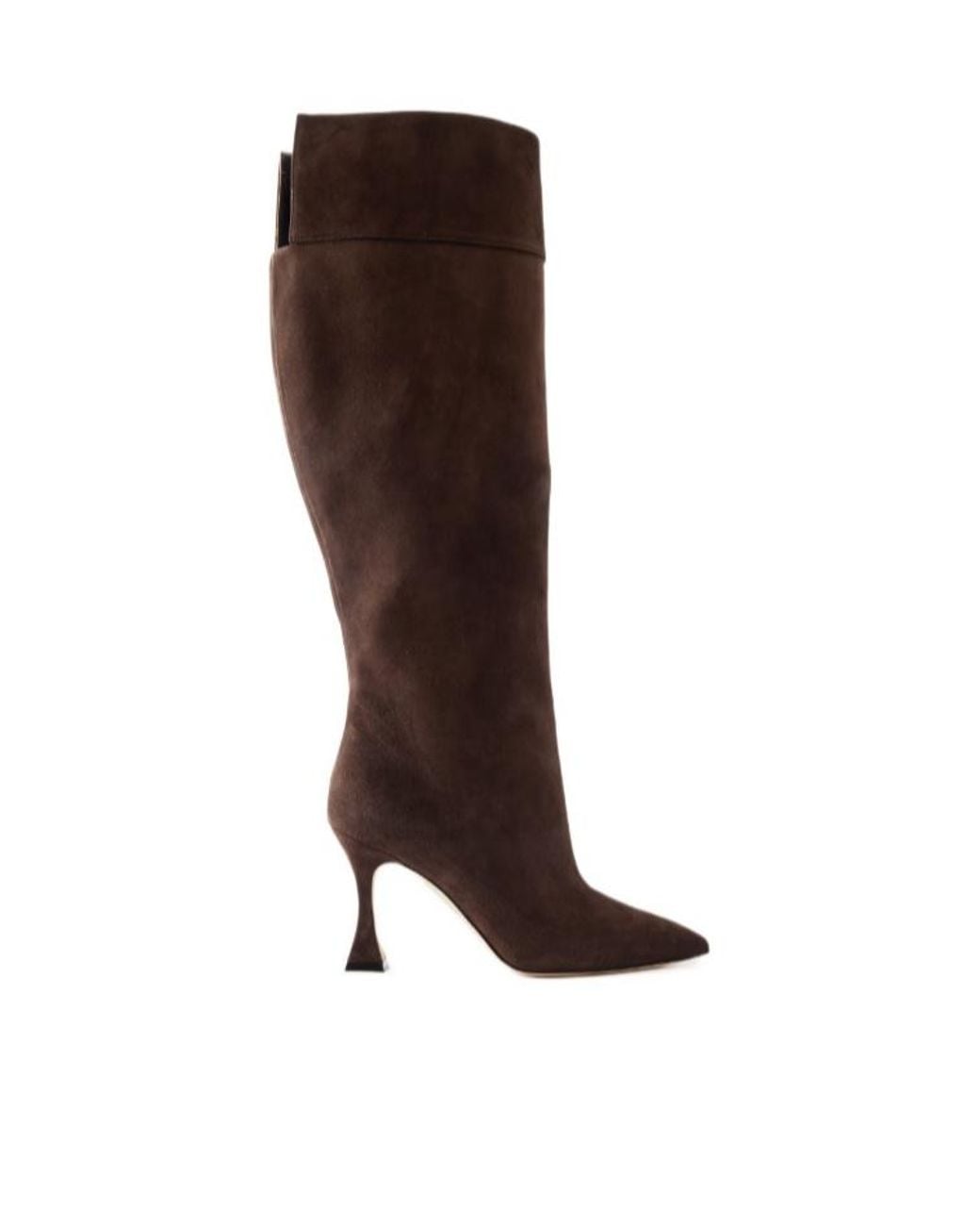 Manolo Blahnik Brown Suede Knee Boots