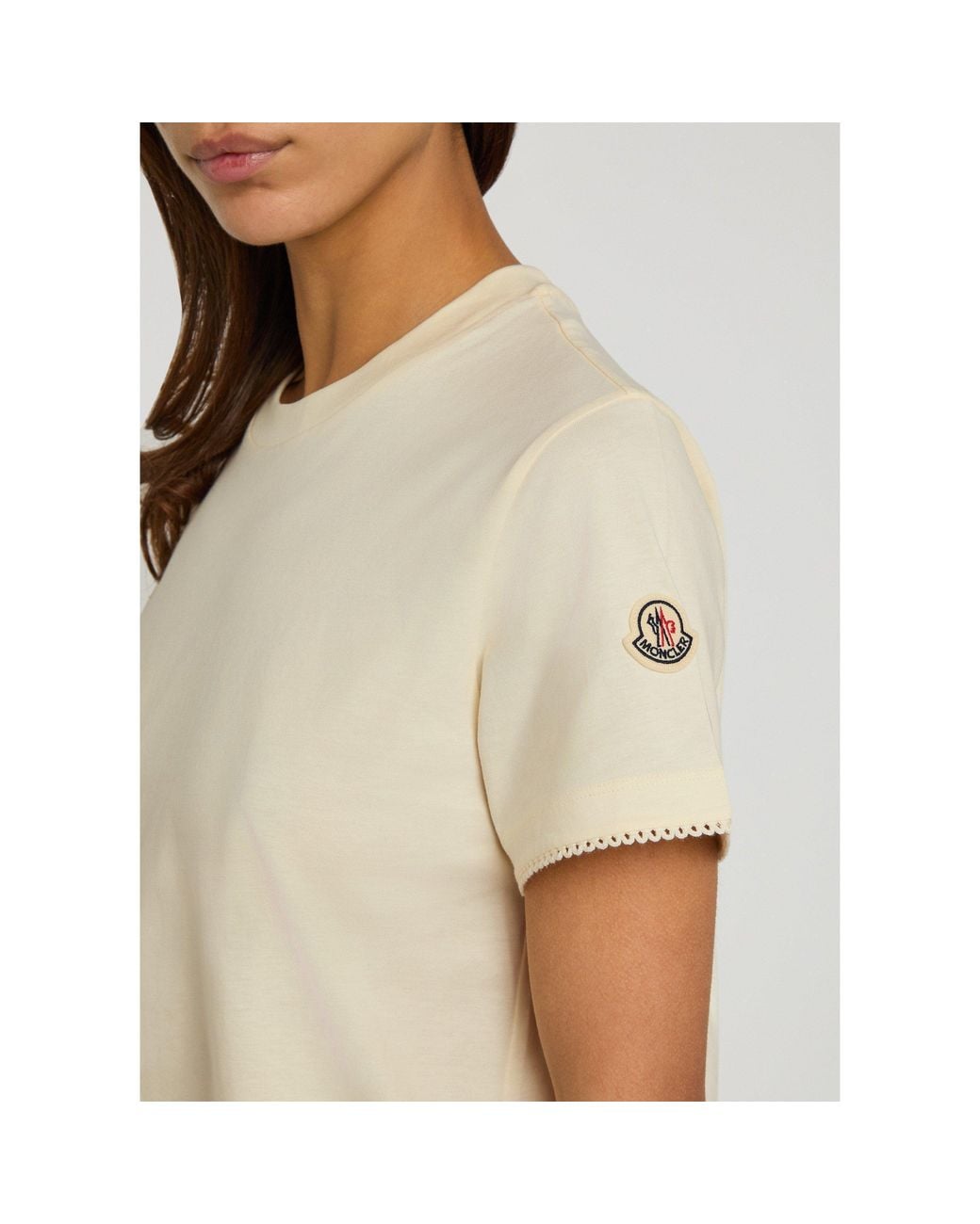 Moncler White Cotton Short-Sleeve T-Shirt
