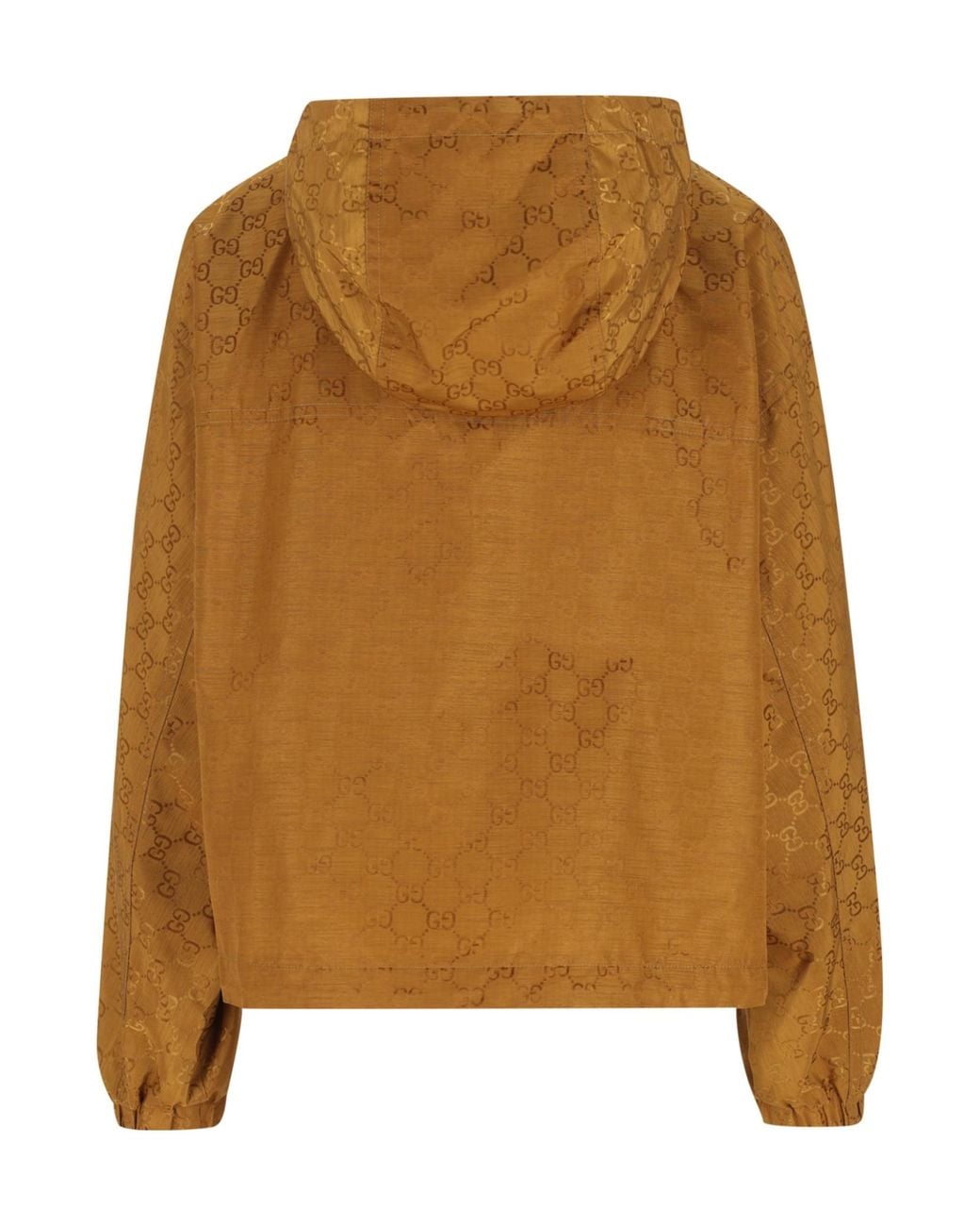 Gucci Brown Monogrammed Zip-Up Jacket