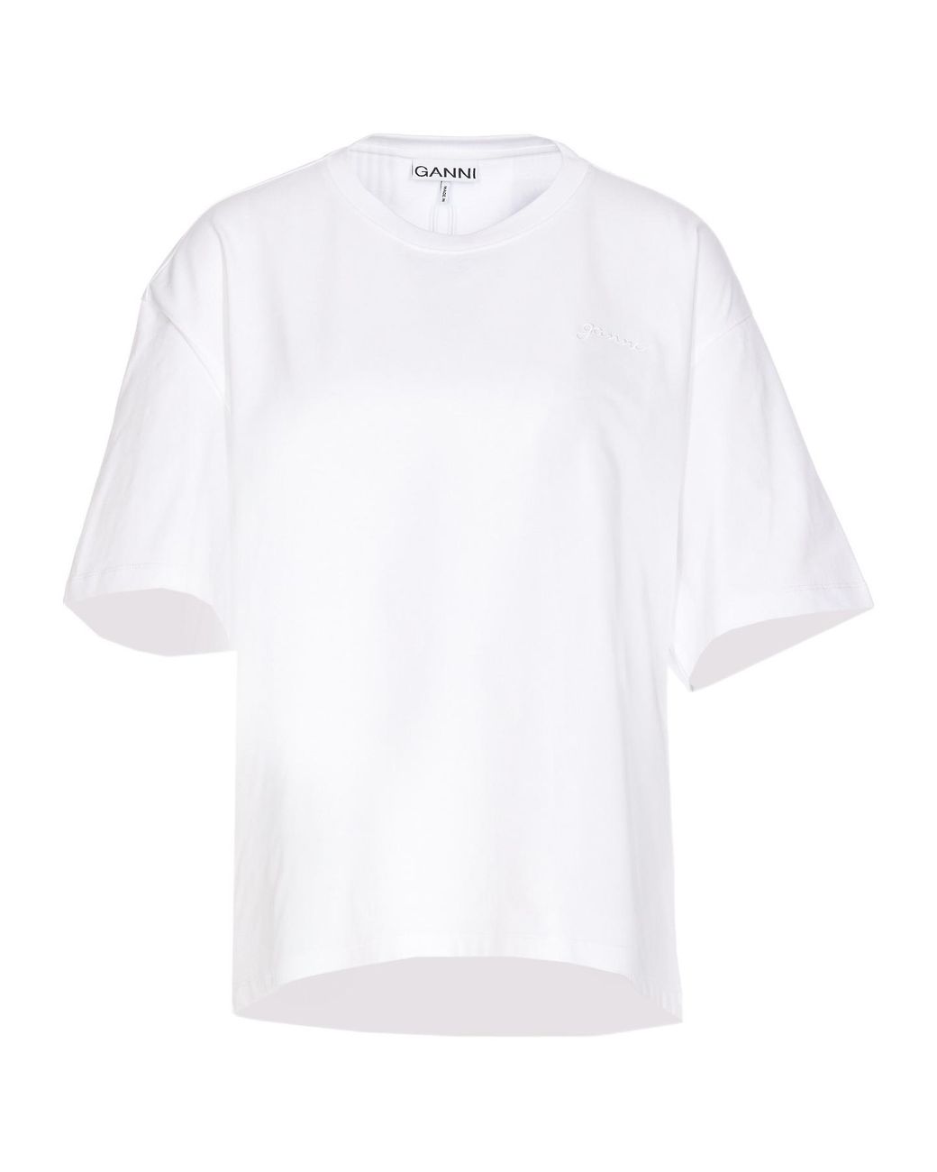 Ganni White T-Shirt With Logo