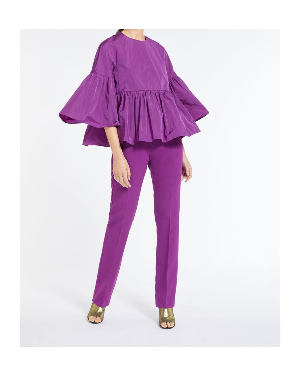 Max Mara Purple Haute Couture Taffeta Shirt