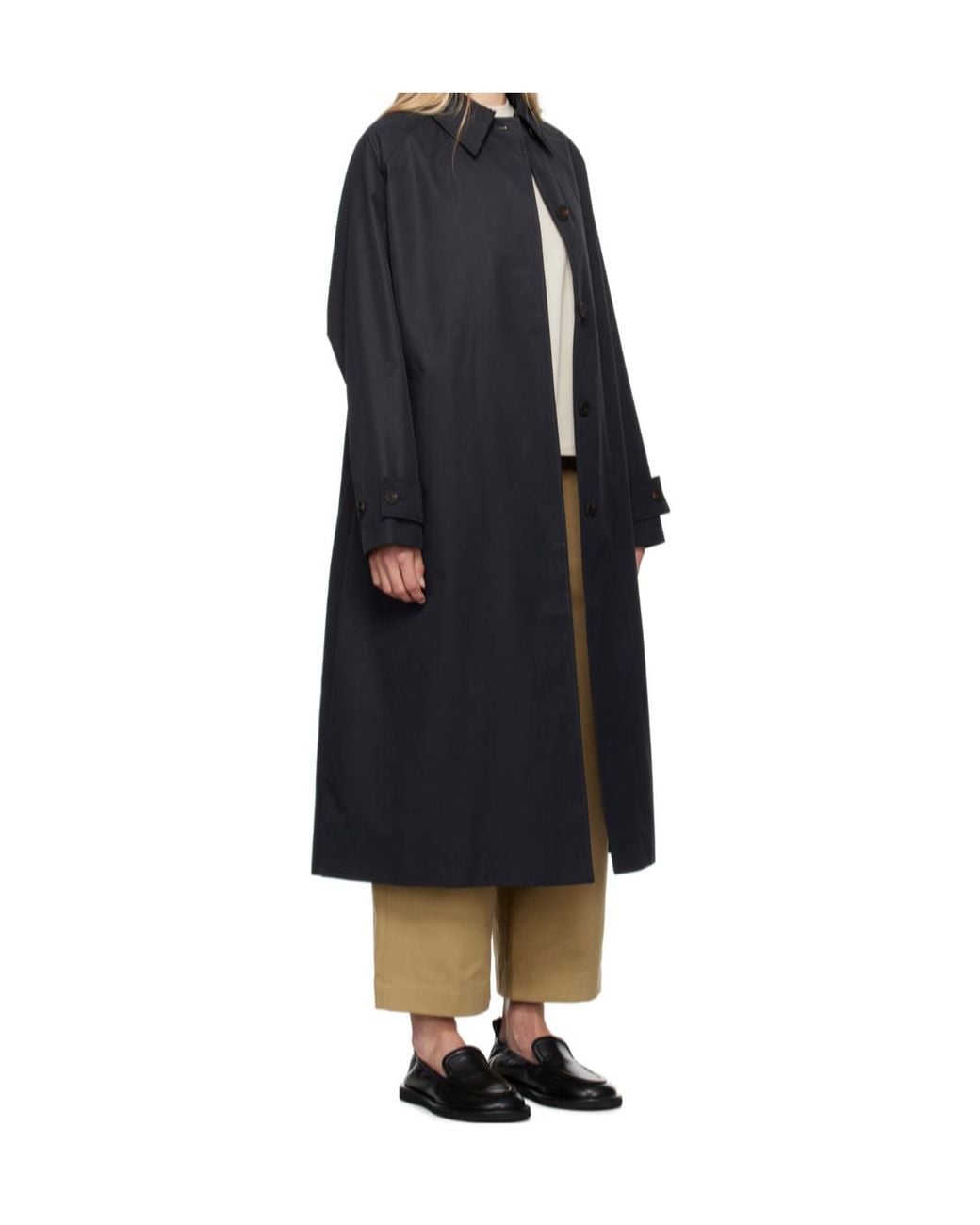 Studio Nicholson Blue Holin Single-Breasted Coat
