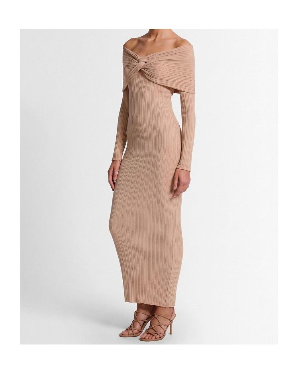 GIUSEPPE DI MORABITO Natural Cotton Blend Long Dress