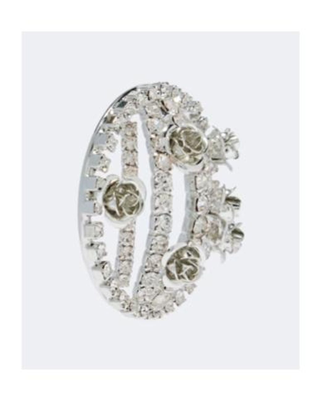Magda Butrym Metallic Floral-Appliqué Embellished Earrings