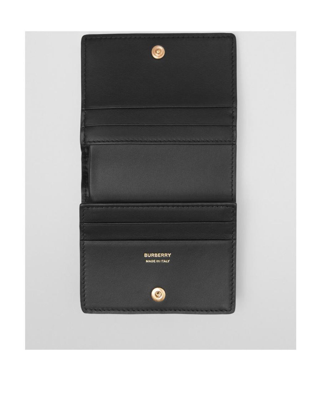Burberry Black Logo Plaque Bi-Fold Wallet