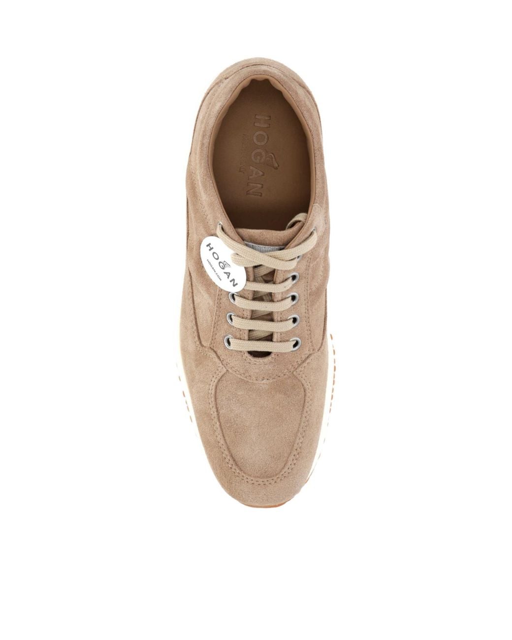 Hogan Natural Logo Stitched Lace-Up Sneakers