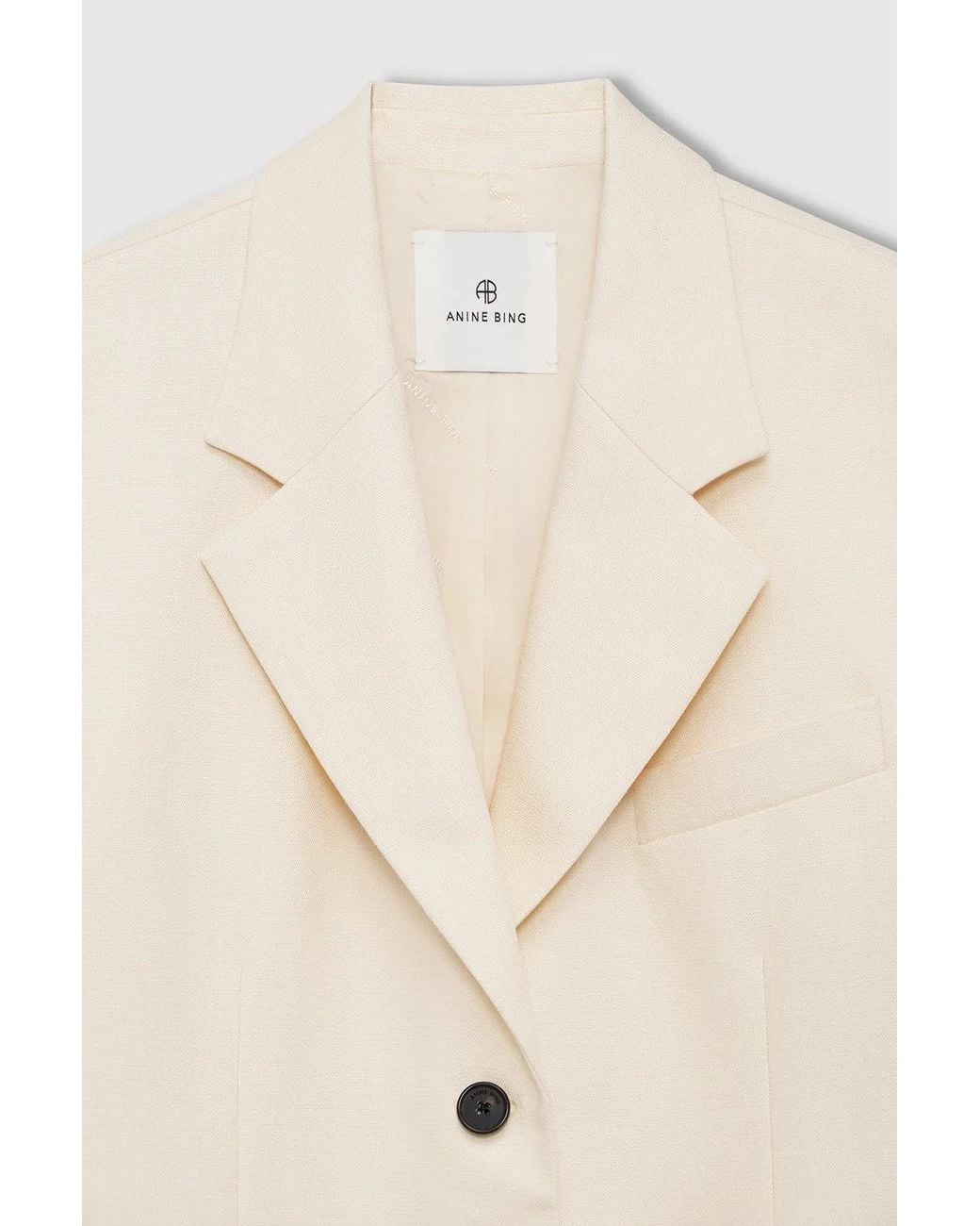 Anine Bing White Sara Notched-Lapels Vest