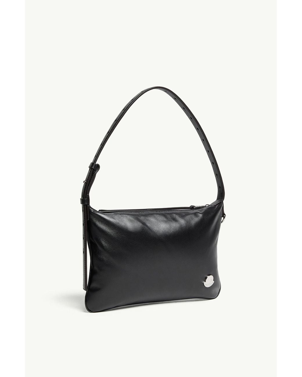 Moncler Black Vetta Zip-Up Shoulder Bag