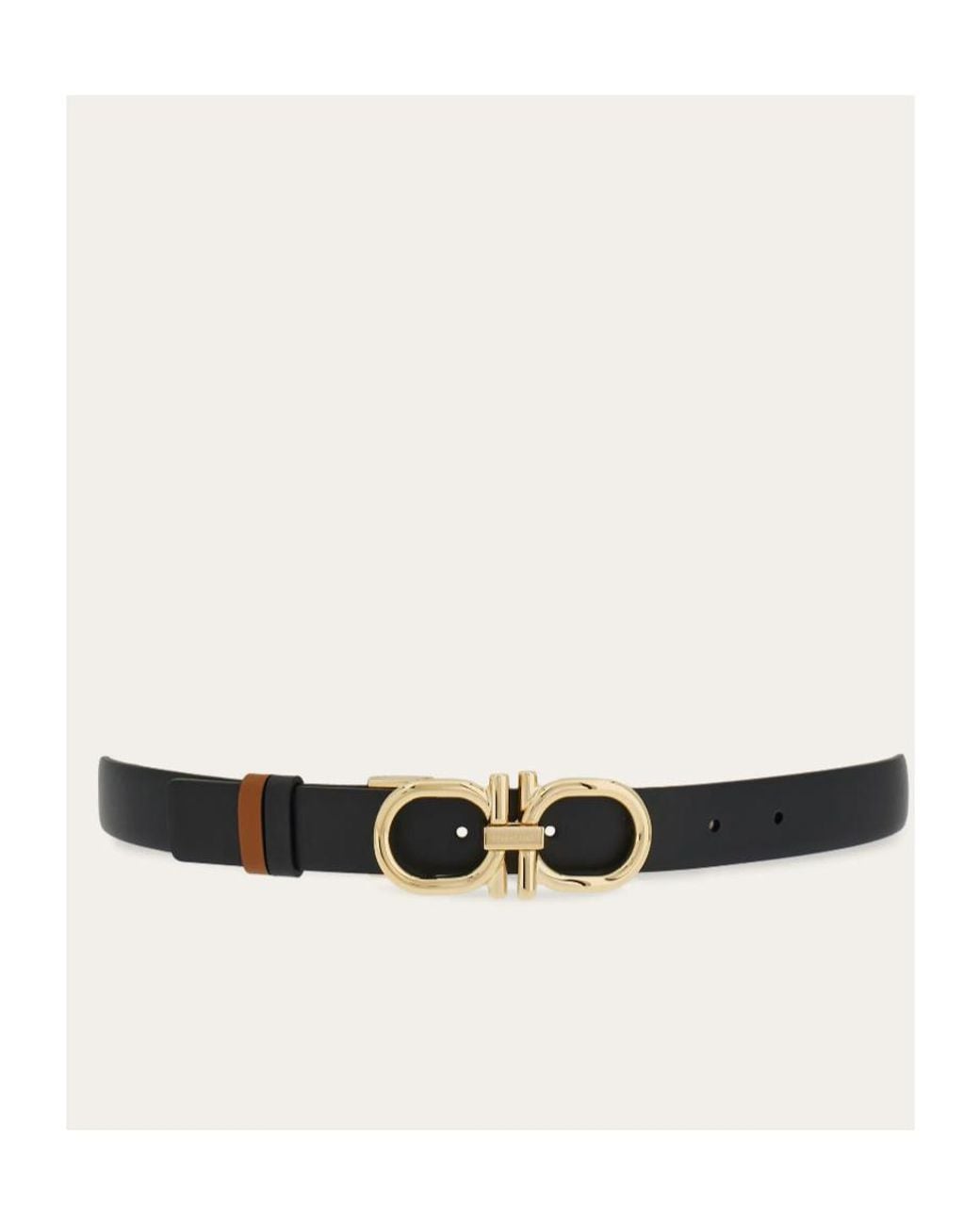 Ferragamo White Reversible And Adjustable Gancini Belt
