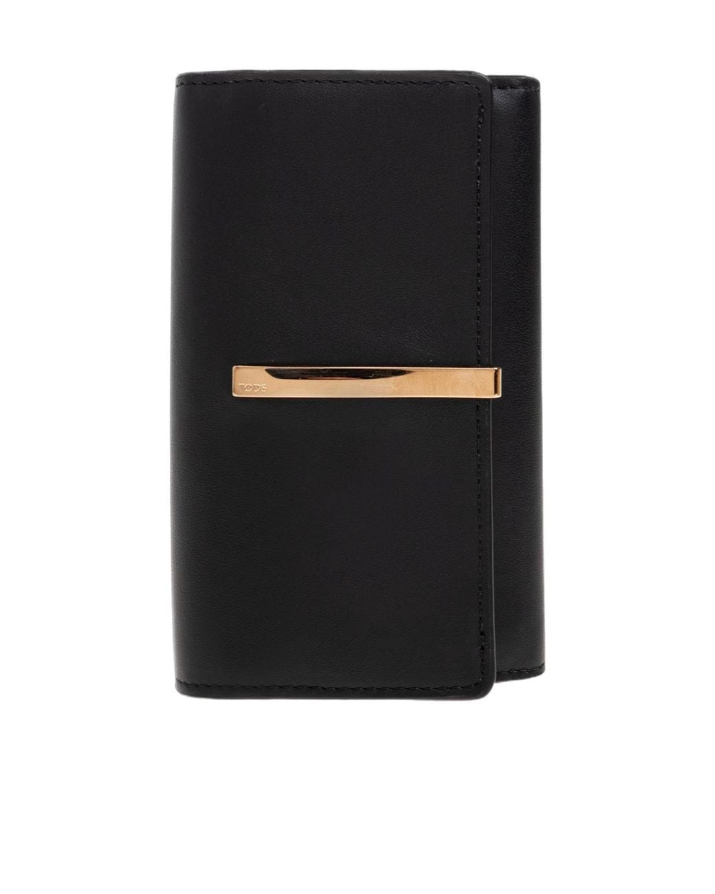 Tod's Black Bar Detail Folded Wallet