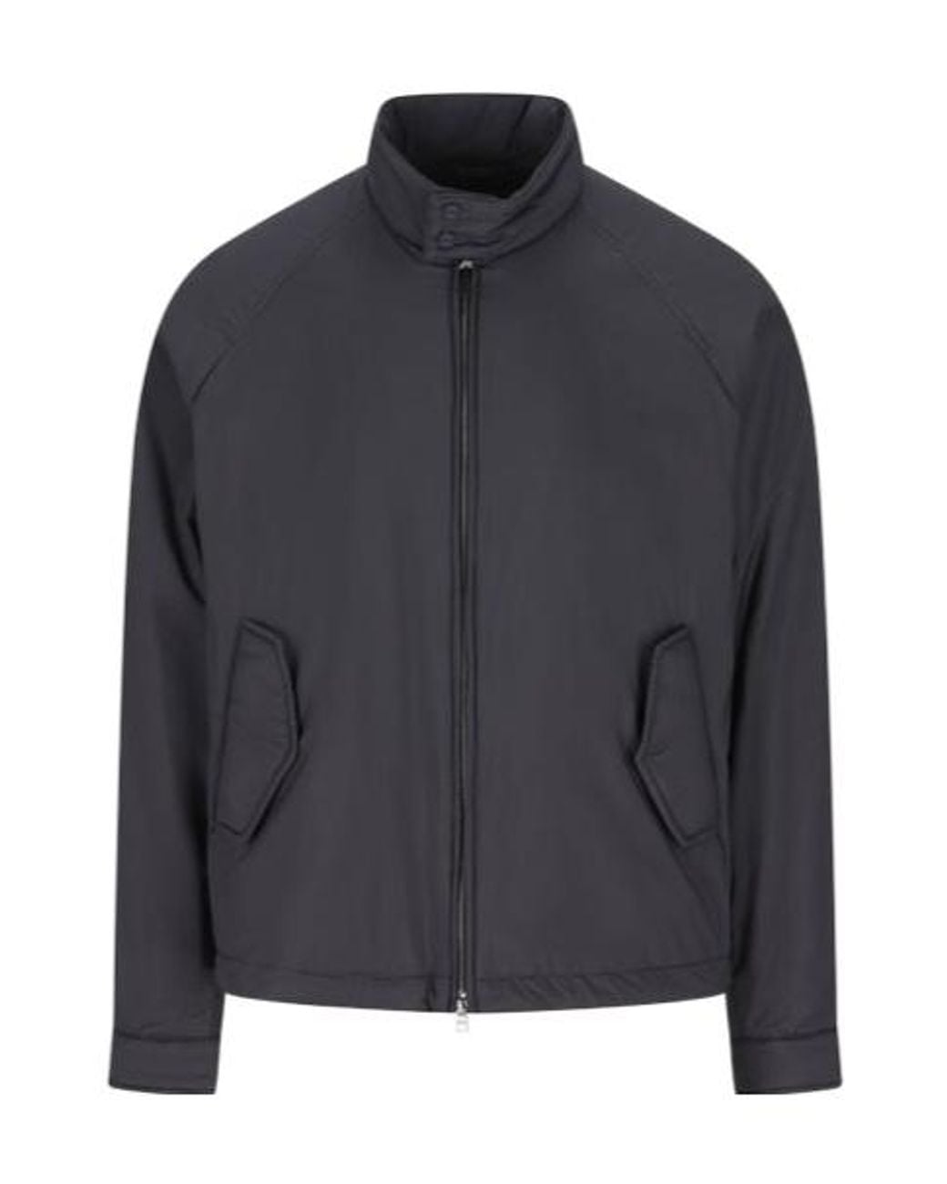 Herno Blue Zip-Up High Neck Jacket for men