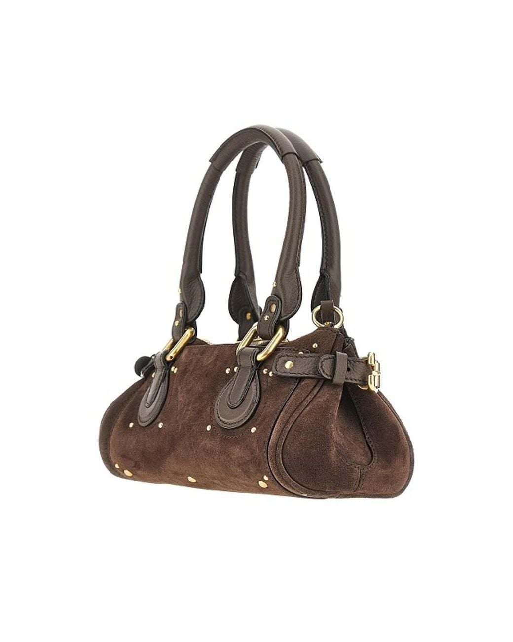 Chloé Brown Chloé Small Paddington Padlock Shoulder Bag