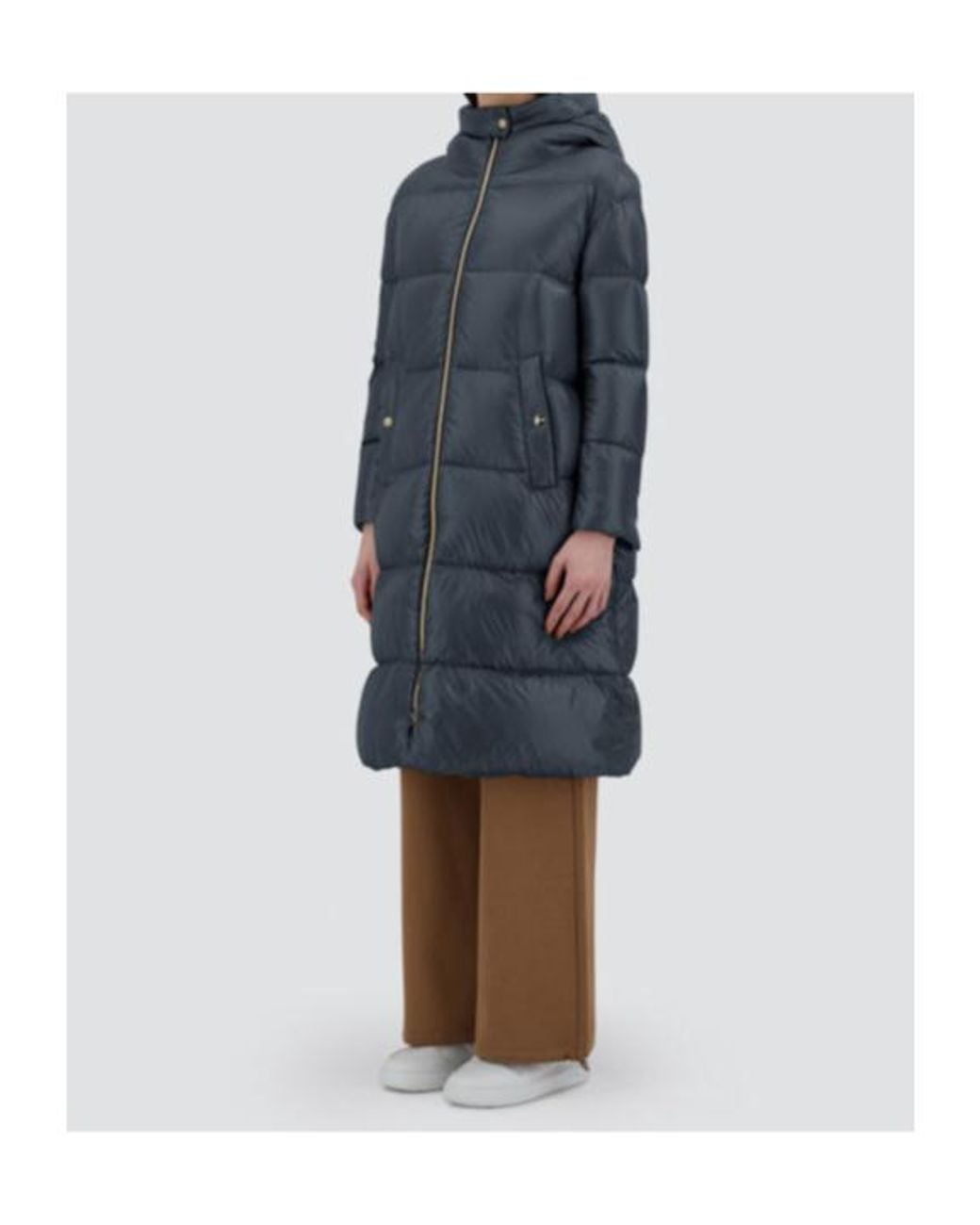 Herno Blue Hooded Down Jacket