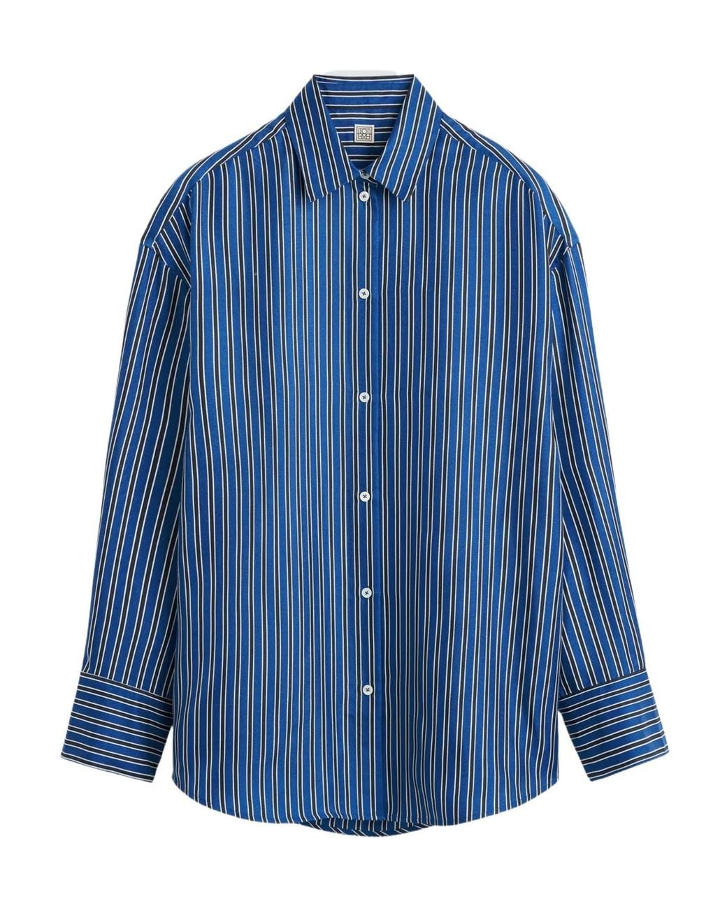 Totême Blue Totême Oversized Striped Shirt