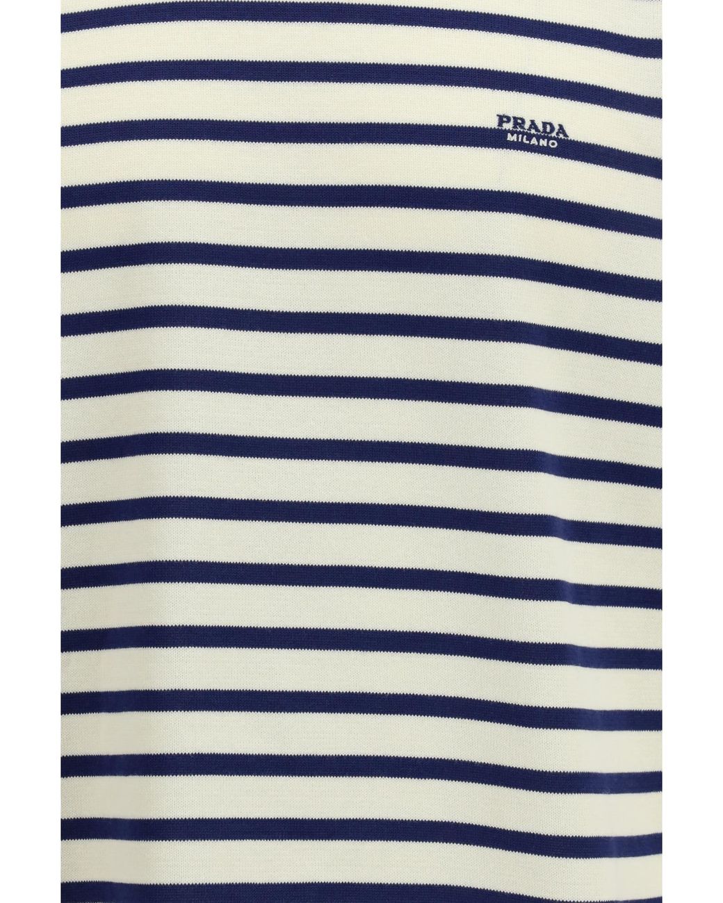 Prada Blue Short-Sleeved Crewneck Jumper for men